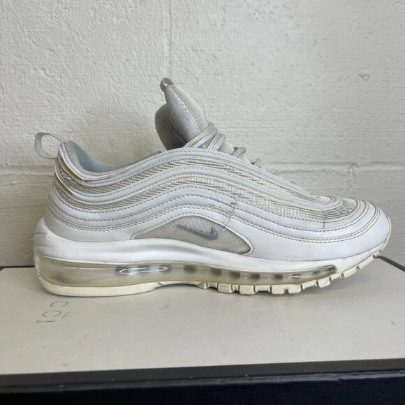 Nike Air Max 97 Triple White Wolf Grey 21826-101 Sneaker Lace up Men's Size 7 US - Picture 2 of 11